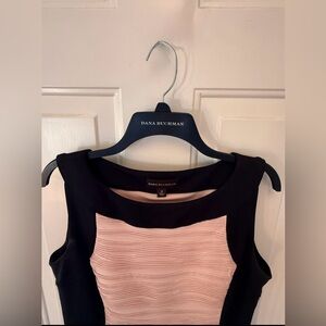 Dana Buchman Black and Pink Sleeveless Dress